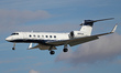 Gulfstream G550, from private company, landing at Barcelona airport, in Barcelona on 16th...