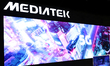 BARCELONA, SPAIN - MARCH 2: The MediaTek logo and their new MediaTek Dimensity 9200, the f...