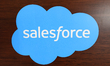 The Salesforce logo, the American cloud-based software company and one of the largest tech...