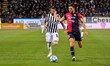 Francesco Forte of Ascoli Calcio, Alberto Dossena of Cagliari Calcio during the Italian so...