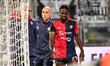 Zito Andre Sebastiao Luvumbo of Cagliari Calcio, Injury, Infortunio during the Italian soc...