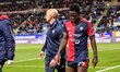 Zito Andre Sebastiao Luvumbo of Cagliari Calcio, Injury, Infortunio during the Italian soc...