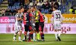 Marco Mancosu of Cagliari Calcio, Gianpiero Miele, Arbitro, Referee Ammunition during the...