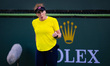 Madison Brengle of the United States in action during the first round of the 2023 BNP Pari...