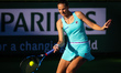 Karolina Pliskova of the Czech Republic playing doubles with Petra Martic at the 2023 BNP...