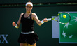 Bernarda Pera of the United States in action during the first round of the 2023 BNP Pariba...