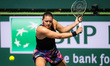 Jule Niemeier of Germany in action during the first round of the 2023 BNP Paribas Open, WT...