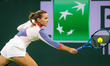 Sofia Kenin of the United States in action during the first round of the 2023 BNP Paribas...