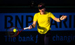 Madison Brengle of the United States in action during the first round of the 2023 BNP Pari...