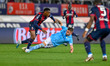 Bologna's Jhon Lucumi foul during the italian soccer Serie A match Bologna FC vs SS Lazio...