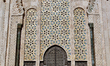Ornate design adorns the Hassan II Mosque in the city of Casablanca, Morocco, Africa. Hass...