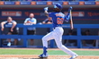 New York Mets Ronny Mauricio (60) homers during the fifth inning of a baseball game agains...