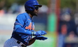 New York Mets Ronny Mauricio (60) homers during the fifth inning of a baseball game agains...