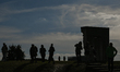 KRAKOW, POLAND - MARCH 12:People are seen next to the Monument to the Victims of Fascism...