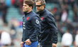  L-R Antoine Dupont of France and Fabien Galthie Head Coach of France during the 2023 Six...