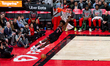 OG Anunoby #3 of the Toronto Raptors shot up the ball during the Toronto Raptors v Denver...