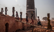 Dhaka, Bangladesh - Workers are working in Brickfield. The world is going through a speedy...