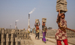Brick yard workers in Bangladesh 
