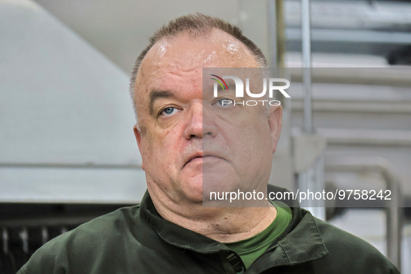 PERVOMAISK, UKRAINE - MARCH 16, 2023 - President of NNEGC Energoatom SE Petro Kotin visits Ukraine's only unique enterprise where the compon... by Pavlo_Bagmut/Ukrinform/NurPhoto