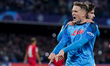 Piotr Zielinski of SSC Napoli celebrates after scoring third goal during the UEFA Champion...