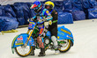 Luca Bauer gives Per-Olof Serenius a lift back to the pits during the Race of Legends at t...