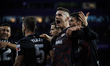 players of Athletic Club celebrates a goal during the La Liga Santander match between Real...