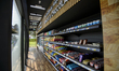 Shelves of groceries stand in the Qatars first fully autonomous and checkout-free Al Meera...