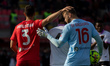 Michele Di Gregorio (R) and Pablo Mari (L) of AC Monza in action during the Serie A footba...