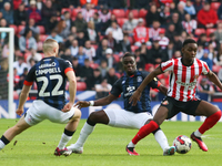 Sunderland's Abdoullah BA turns a defender during the Sky Bet Championship match between Sunderland and Luton Town at the Stadium Of Light,...