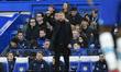 Chelsea manager Graham Potter shouts instructions to his players during the Premier League...