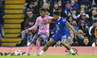 Demarai Gray of Everton battles for possession with Wesley Fofana of Chelsea during the Pr...
