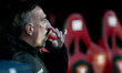 Franck Ribery of US Salernitana drinks a coffee sitting on the bench during the Serie A ma...