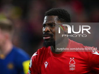 Surge Aurier of Nottingham Forest during the Premier League match between Nottingham Forest and Newcastle United at the City Ground, Notting...