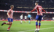 Yannick Ferreira Carrasco of Atletico de Madrid celebrating his goal with his teammates du...