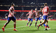 Yannick Ferreira Carrasco of Atletico de Madrid celebrating his goal with his teammates du...