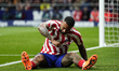 Memphis Depay centre-forward of Atletico de Madrid and Netherlands lament a failed occasio...