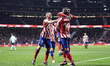 Thomas Lemar of Atletico de Madrid celebrates his goal during a match between Atletico de...