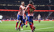 Thomas Lemar of Atletico de Madrid celebrates his goal during a match between Atletico de...