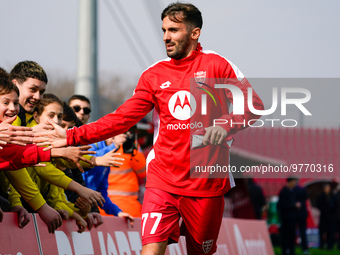 Marco D'Alessandro (#77 AC Monza) during AC Monza against US Cremonese, Serie A, at U-Power Stadium in Monza on March, 18th 2023. (