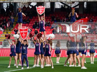 A show of cheerleaders during AC Monza against US Cremonese, Serie A, at U-Power Stadium in Monza on March, 18th 2023. (