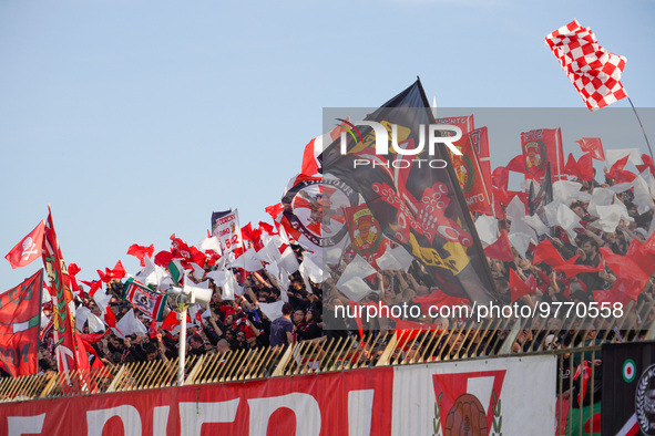 Team of AC Monza fans during AC Monza against US Cremonese, Serie A, at U-Power Stadium in Monza on March, 18th 2023.  by Alessio Morgese/NurPhoto
