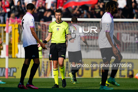 Antonio Giua, referee, during AC Monza against US Cremonese, Serie A, at U-Power Stadium in Monza on March, 18th 2023.  by Alessio Morgese/NurPhoto