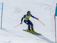 AJ GINNIS of GRE in action during Audi FIS Alpine Ski World Cup 2023 Slalom Discipline Men's Downhill on March 19, 2023 in El Tarter, Andorr...