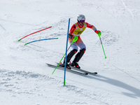 Marc ROCHAT of Switzerland in action during Audi FIS Alpine Ski World Cup 2023 Slalom Discipline Men's Downhill on March 19, 2023 in El Tart...