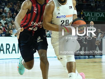 Guerschon Yabusele  of Real Madrid during the 2022/2023 ACB League match between Real Madrid and Cazoo Baskonia Vitoria Gasteiz at Wizink Ce...