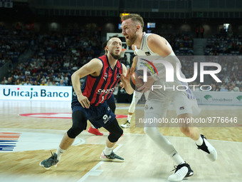 Dzanan Musa  of Real Madrid during the 2022/2023 ACB League match between Real Madrid and Cazoo Baskonia Vitoria Gasteiz at Wizink Center on...