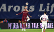 Rangelo Janga and Dragos Grigore in action during Romania Superliga1 Play-off: CFR Cluj vs...