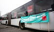 

A general view of Cologne Transport AG buses is seen as KVB (Cologne local public transp...