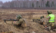 ZHYTOMYR REGION, UKRAINE - MARCH 22 , 2023 - Members of the Ukrainian Armed Forces fire Br...