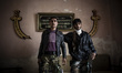 Aleppo, Syria, 2012-10-23, Old City District.
Two FSA fighters posing for picture after c...